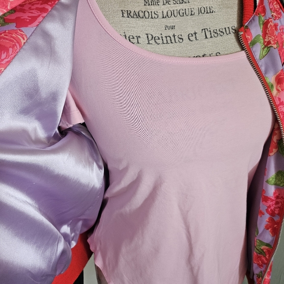 Silk Style Joggers Embroidered Satin Bomber Jacket Silence + Noise Yellow Bag - Picture 4 of 16